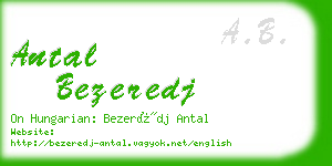 antal bezeredj business card